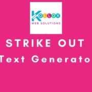 Strike Out Text